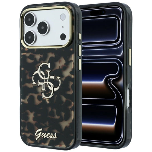 Kuori Apple iPhone 18 Pro / 17 Pro:lle, Guess, IML 4G Metal Script, Ruskea