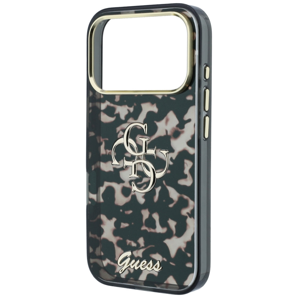 Case for Apple iPhone 18 Pro / 17 Pro, Guess, IML 4G Metal Script, Brown