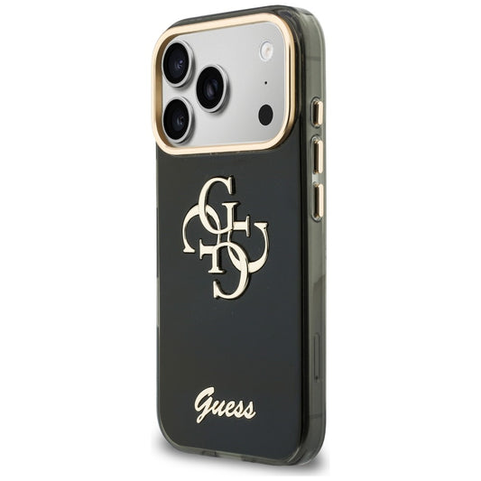 Kuori Apple iPhone 18 Pro / 17 Pro:lle, Guess, IML 4G Metal Script, Musta