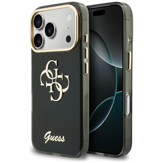 Kuori Apple iPhone 18 Pro / 17 Pro:lle, Guess, IML 4G Metal Script, Musta
