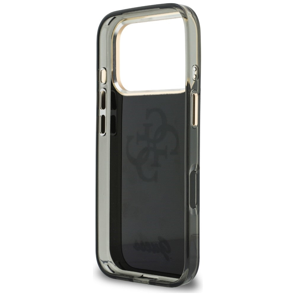 Case for Apple iPhone 18 Pro / 17 Pro, Guess, IML 4G Metal Script, Black