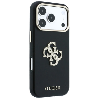 Kuori Apple iPhone 18 Pro / 17 Pro:lle, Guess, Smooth Big Strass Logo, Musta
