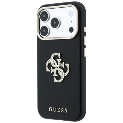 Kuori Apple iPhone 18 Pro / 17 Pro:lle, Guess, Smooth Big Strass Logo, Musta