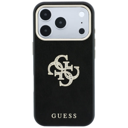 Kuori Apple iPhone 18 Pro / 17 Pro:lle, Guess, Smooth Big Strass Logo, Musta