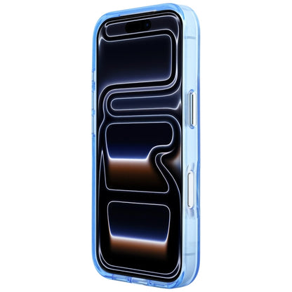 Kuori Apple iPhone 18 Pro / 17 Pro:lle, Karl Lagerfeld, IML Big Signature Resin Logo ja Metallikehys, Sininen
