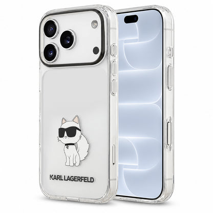 Suojakuori Apple iPhone 18 Pro / 17 Pro -puhelimelle, Karl Lagerfeld, IML Choupette NFT, läpinäkyvä