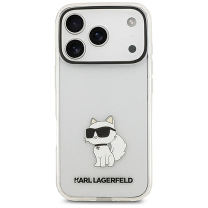 Suojakuori Apple iPhone 18 Pro / 17 Pro -puhelimelle, Karl Lagerfeld, IML Choupette NFT, läpinäkyvä
