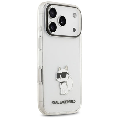 Suojakuori Apple iPhone 18 Pro / 17 Pro -puhelimelle, Karl Lagerfeld, IML Choupette NFT, läpinäkyvä