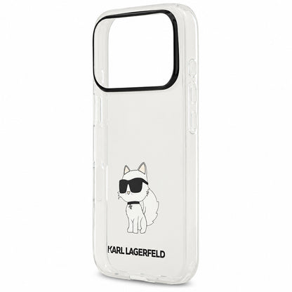 Suojakuori Apple iPhone 18 Pro / 17 Pro -puhelimelle, Karl Lagerfeld, IML Choupette NFT, läpinäkyvä