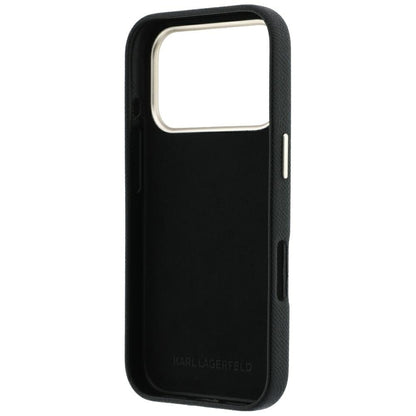 Kuori Apple iPhone 18 Pro / 17 Pro:lle, Karl Lagerfeld, Smooth Big Resin Signature Logo, Musta