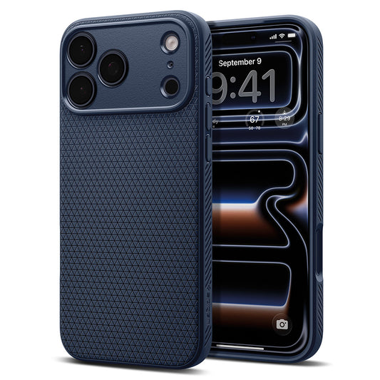 Kuori Apple iPhone 18 Pro / 17 Pro:lle, Spigen, Liquid Air, Laivastonsininen ACS12150