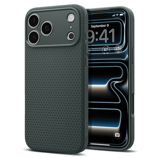 Kuori Apple iPhone 18 Pro / 17 Pro:lle, Spigen, Liquid Air, Vihreä ACS12151