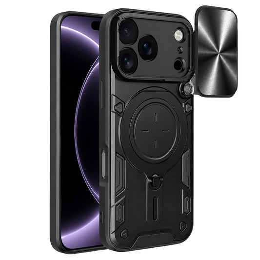 Kuori Apple iPhone 18 Pro / 17 Pro:lle, Techsuit, CamGuard Pro, Musta