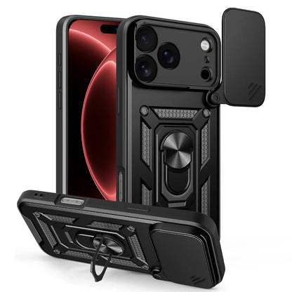 Kuori Apple iPhone 18 Pro / 17 Pro:lle, Techsuit, CamShield, Musta