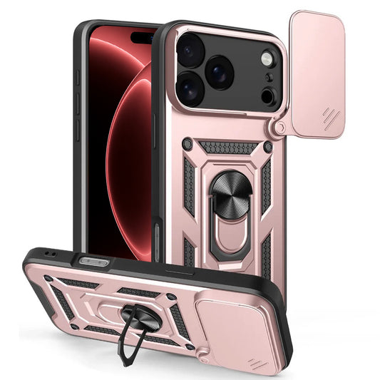Kuori Apple iPhone 18 Pro / 17 Pro, Techsuit, CamShield, Vaaleanpunakulta