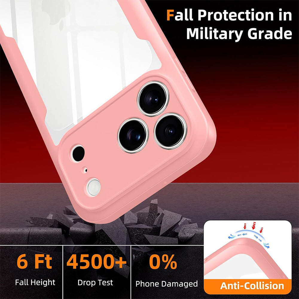 Kuori Apple iPhone 18 Pro / 17 Pro:lle, Techsuit, ColorVerse 360, Vaaleanpunainen