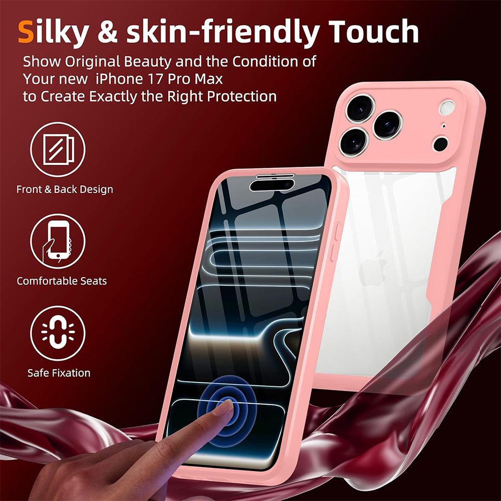 Kuori Apple iPhone 18 Pro / 17 Pro:lle, Techsuit, ColorVerse 360, Vaaleanpunainen