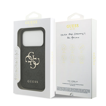 Kuori Apple iPhone 18 Pro Max / 17 Pro Max, Guess, 4G Big Logo, Musta
