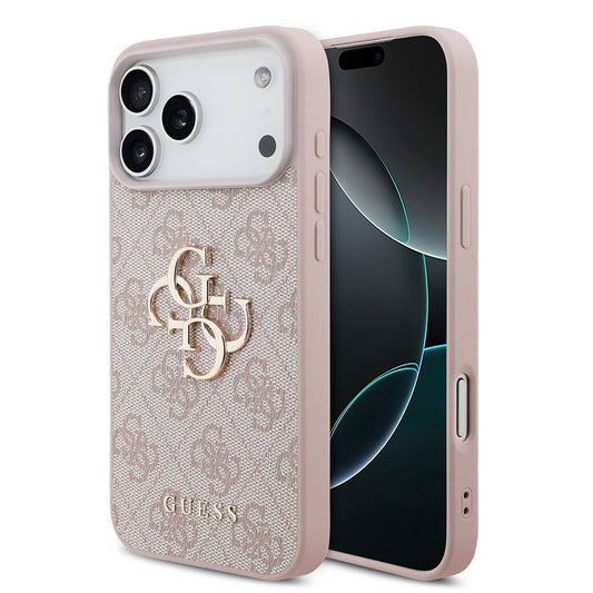 Kuori Apple iPhone 18 Pro Max / 17 Pro Max, Guess, 4G Big Logo, Vaaleanpunainen
