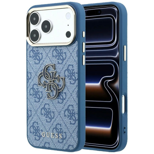 Kuori Apple iPhone 18 Pro Max / 17 Pro Max, Guess, 4G Big Resin Logo, Sininen