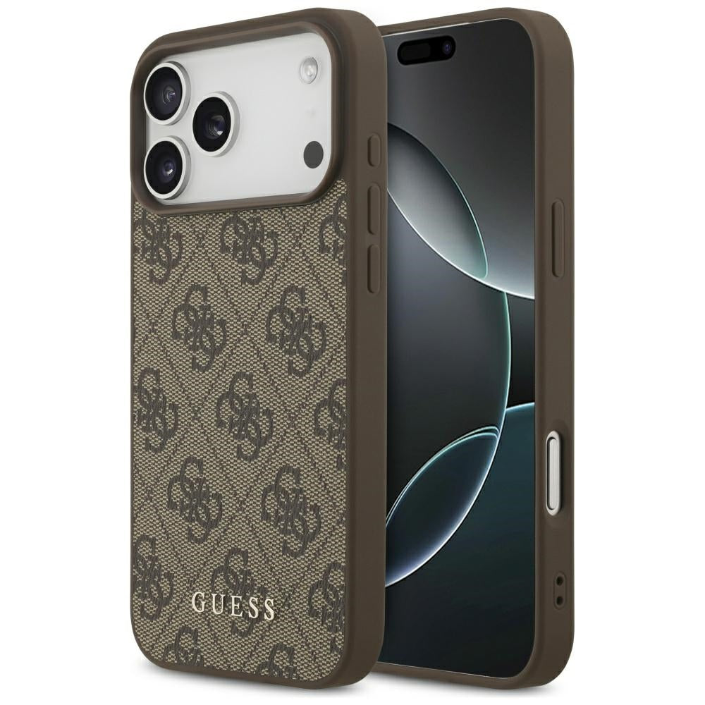 Kuori Apple iPhone 18 Pro Max / 17 Pro Max, Guess, 4G Classic Logo, Ruskea