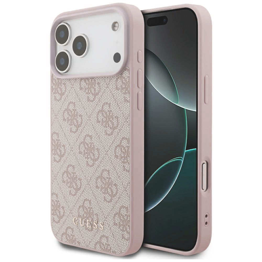 Kuori Apple iPhone 18 Pro Max / 17 Pro Max, Guess, 4G Classic Logo, Vaaleanpunainen