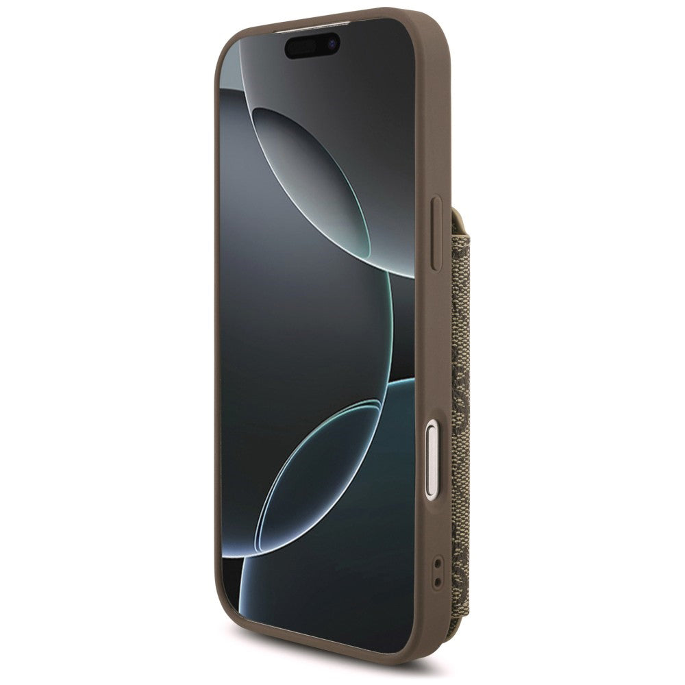 Suojakuori Apple iPhone 18 Pro Max / 17 Pro Max -puhelimelle, Guess, 4G Crossbody Cardslot, ruskea
