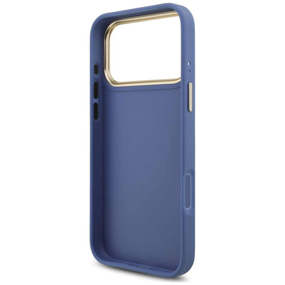 Suojakuori Apple iPhone 18 Pro Max / 17 Pro Max -puhelimelle, Guess, Big 4G Classic Logo & Big Strap Metal Buttons, sininen