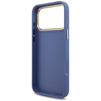 Suojakuori Apple iPhone 18 Pro Max / 17 Pro Max -puhelimelle, Guess, Big 4G Classic Logo & Big Strap Metal Buttons, sininen