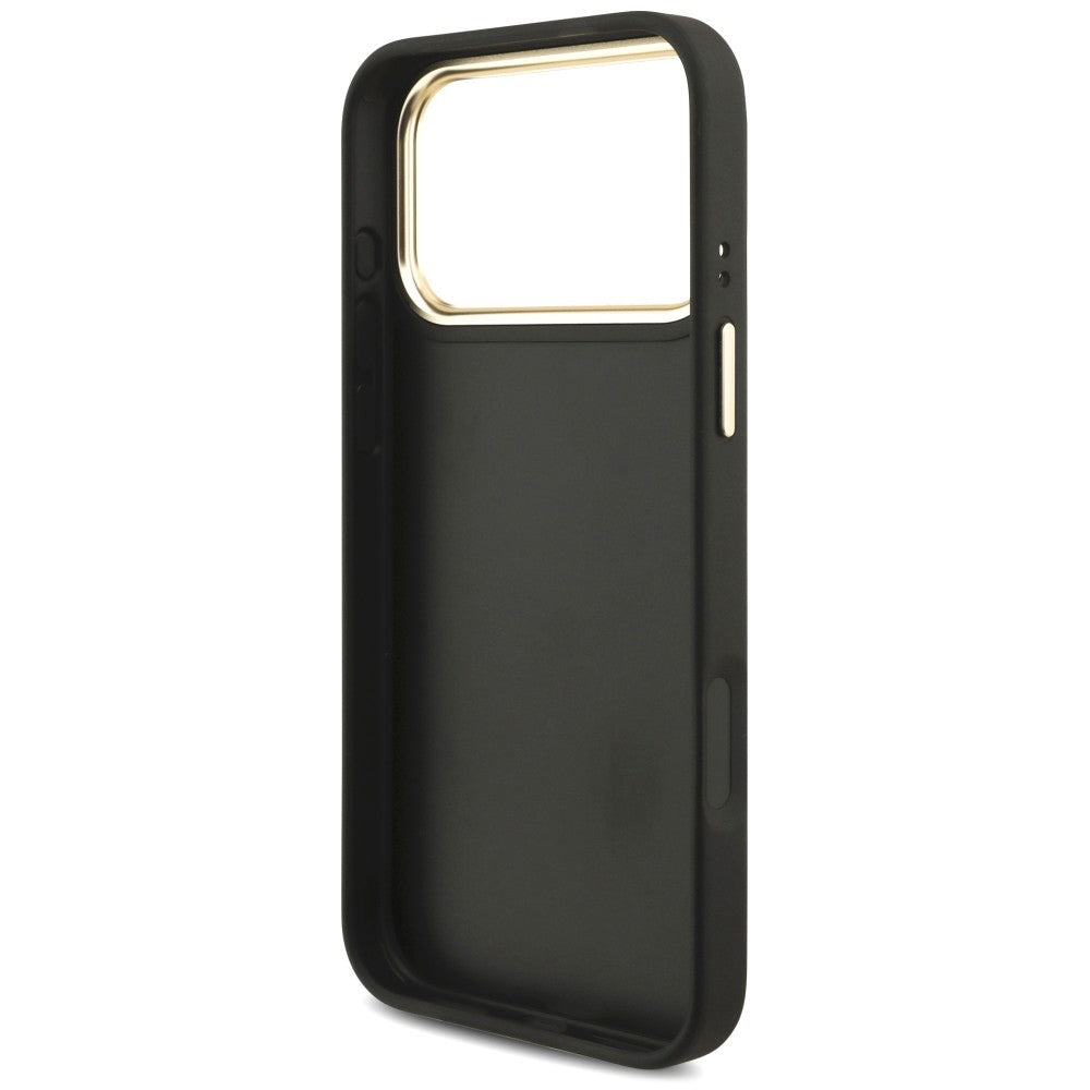 Suojakuori Apple iPhone 18 Pro Max / 17 Pro Max -puhelimelle, Guess, Big 4G Classic Logo & Big Strap Metal Buttons, musta