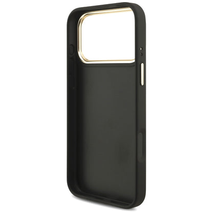 Suojakuori Apple iPhone 18 Pro Max / 17 Pro Max -puhelimelle, Guess, Big 4G Classic Logo & Big Strap Metal Buttons, musta