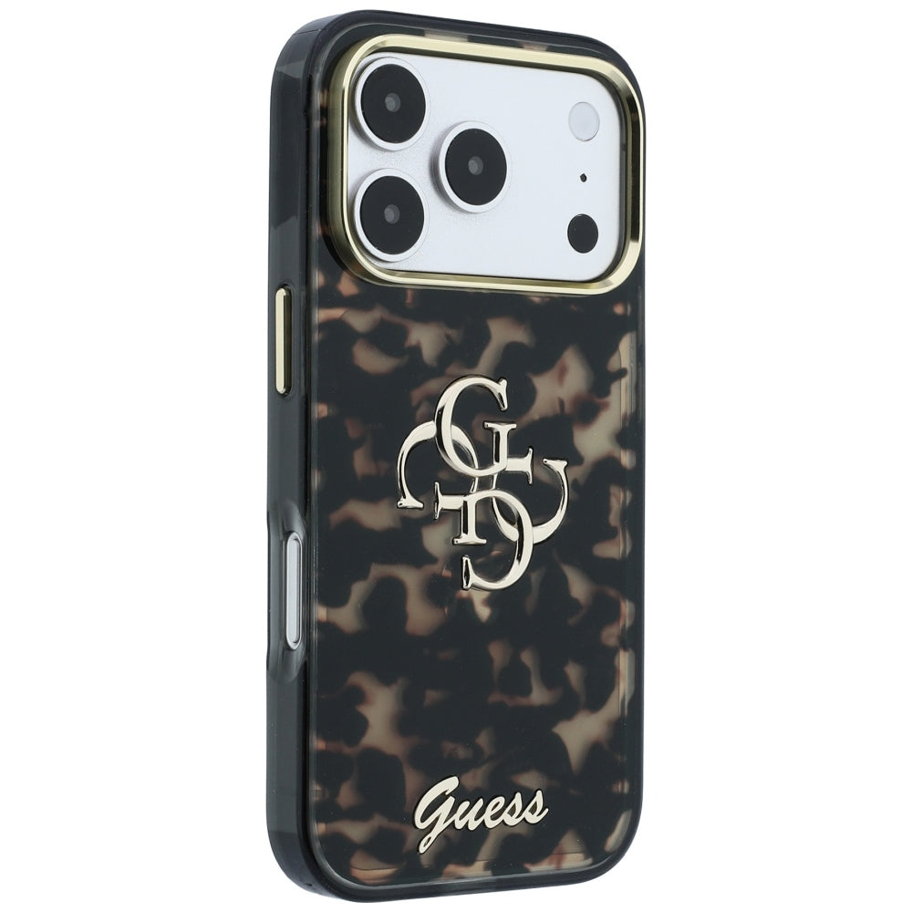 Case for Apple iPhone 18 Pro Max / 17 Pro Max, Guess, IML 4G Metal Script, Brown