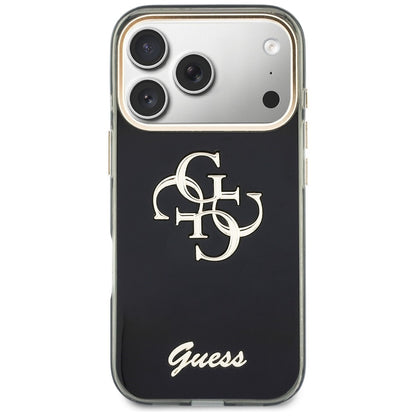 Case for Apple iPhone 18 Pro Max / 17 Pro Max, Guess, IML 4G Metal Script, Black
