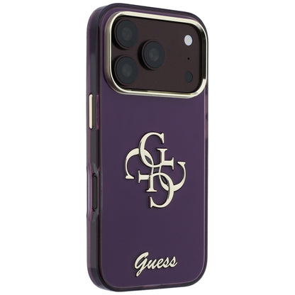 Kuori Apple iPhone 18 Pro Max / 17 Pro Max, Guess, IML 4G Metal Script, Viininpunainen