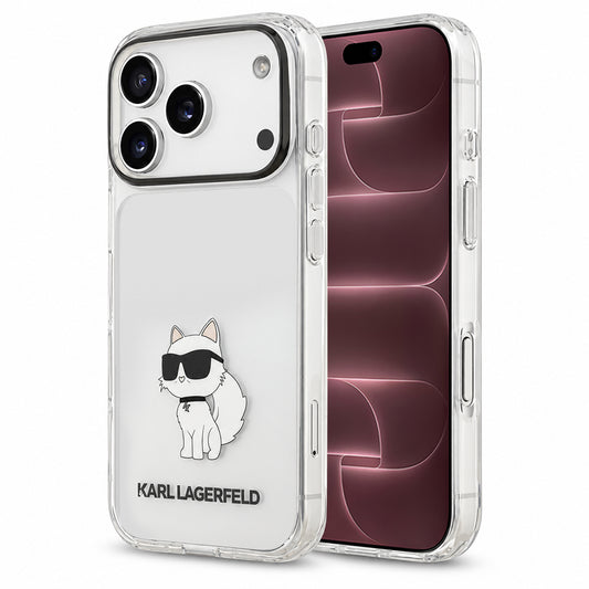 Suojakuori Apple iPhone 18 Pro Max / 17 Pro Max -puhelimelle, Karl Lagerfeld, IML Choupette NFT, läpinäkyvä
