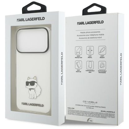 Suojakuori Apple iPhone 18 Pro Max / 17 Pro Max -puhelimelle, Karl Lagerfeld, IML Choupette NFT, läpinäkyvä