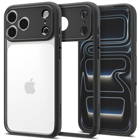 Kuori Apple iPhone 18 Pro Max / 17 Pro Max, Spigen, Ultra Hybrid, Matta Musta ACS12117
