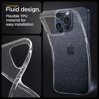 Kuori Apple iPhone 18 Pro Max / 17 Pro Max, Techsuit, SparkleSkin, Läpinäkyvä