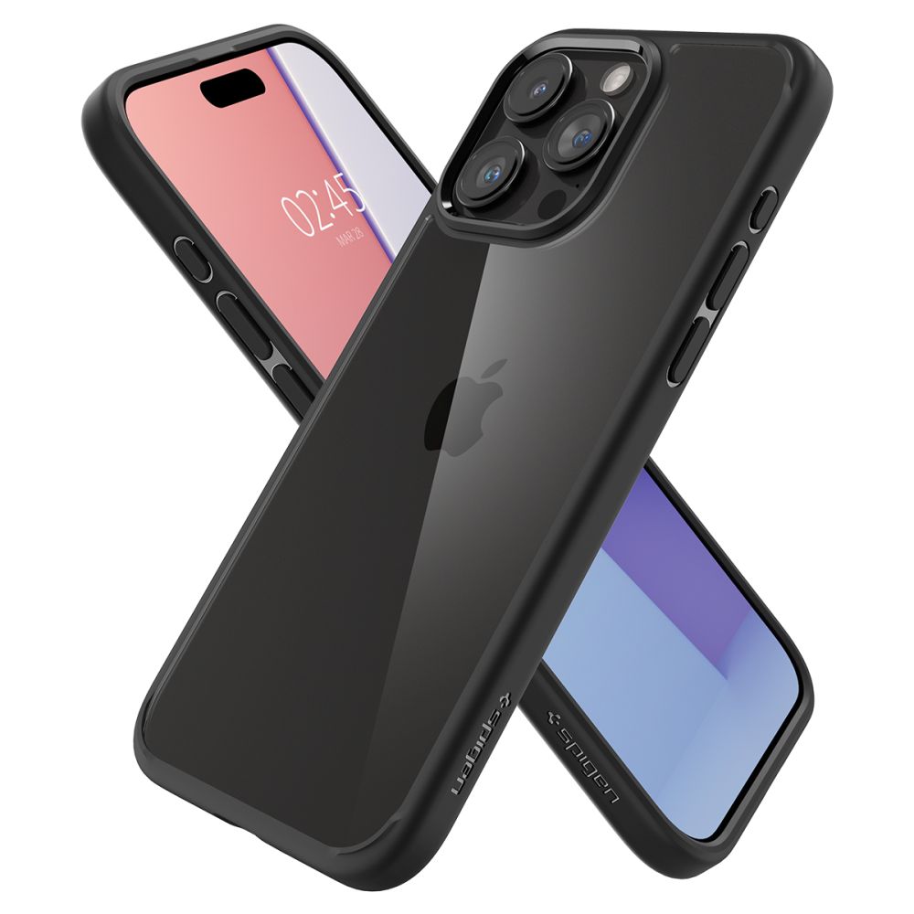 Case for Apple iPhone 15 Pro Max, Spigen, Ultra Hybrid, Matte Black ACS06570