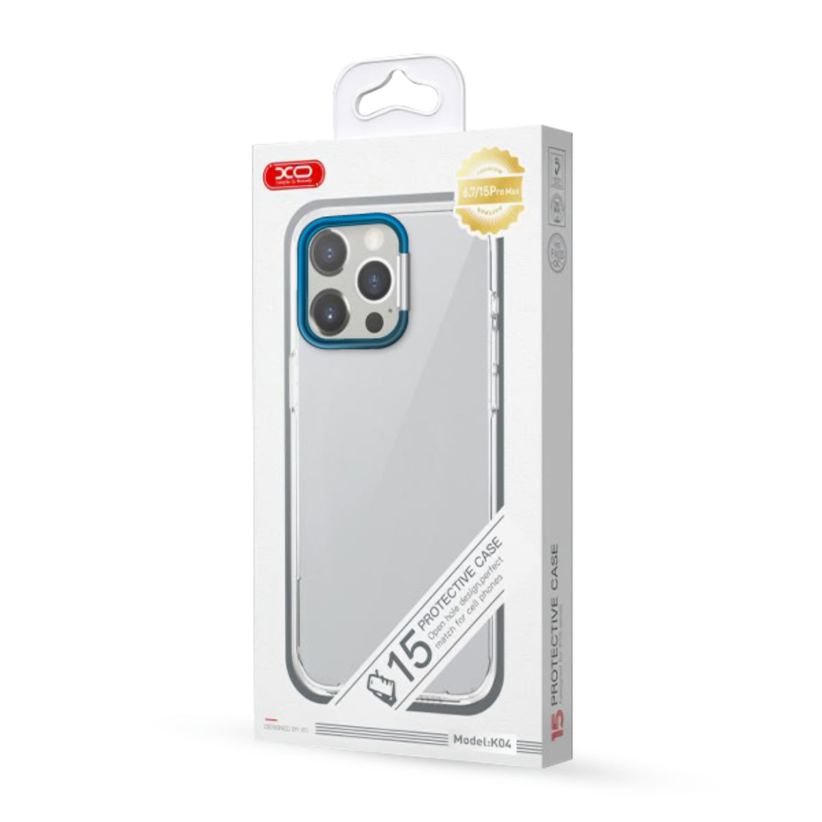 Suojakotelo Apple iPhone 15 Pro Maxille, XO Design, Hidden Stand, Sininen