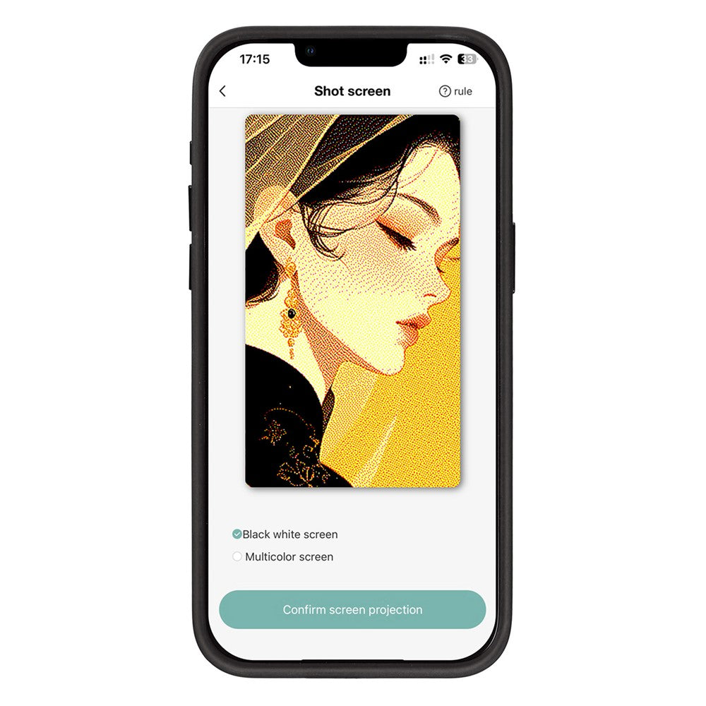 Kuori Apple iPhone 14 Pro Maxille, OEM, Mukautettu E-Ink-näyttö, Musta