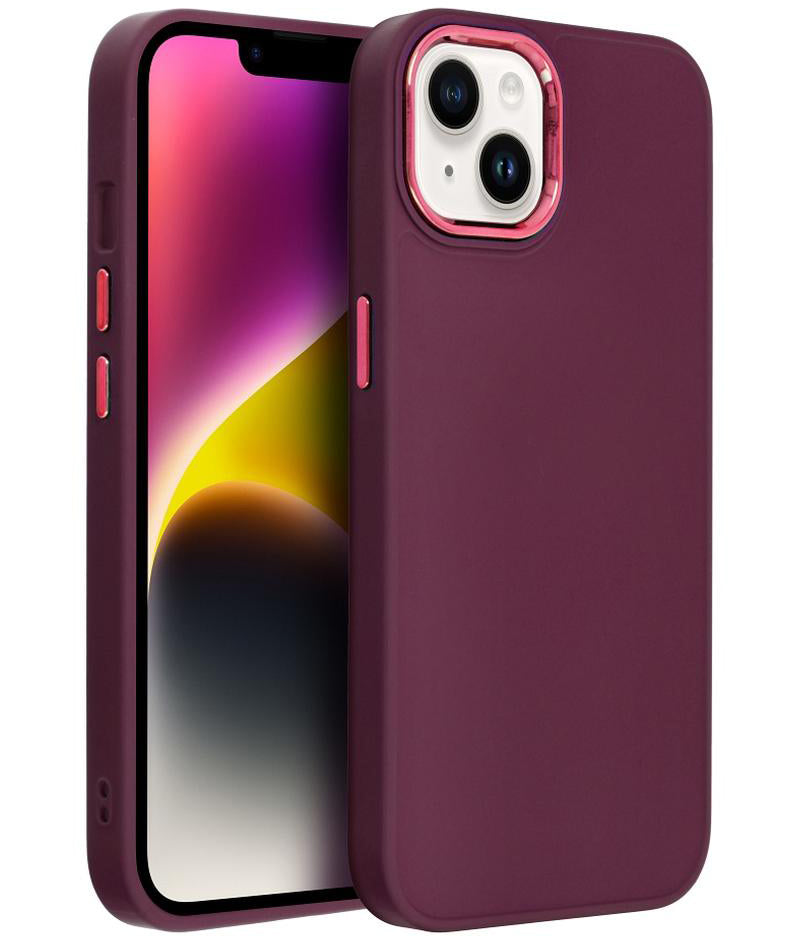 Suojakuori Apple iPhone 18 Pro / iPhone 17 Pro -puhelimelle, OEM, Frame, viininpunainen