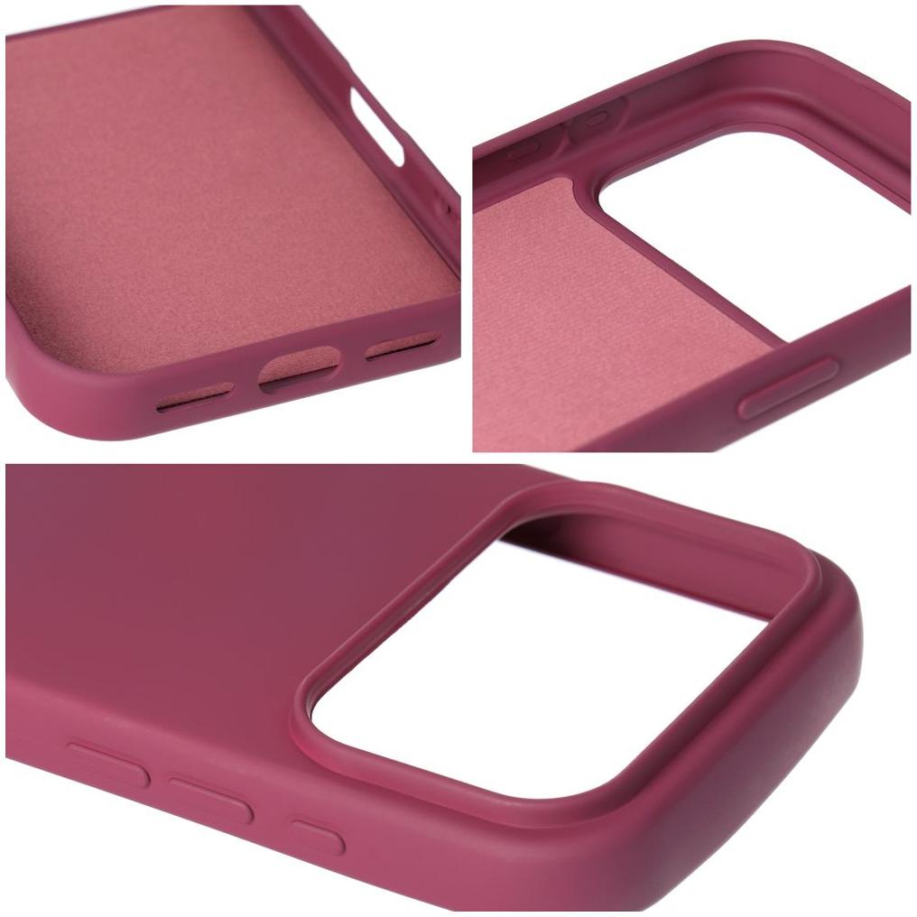 Kuori Apple iPhone 18 Pro / iPhone 17 Pro -puhelimelle, OEM, silikoni, viininpunainen
