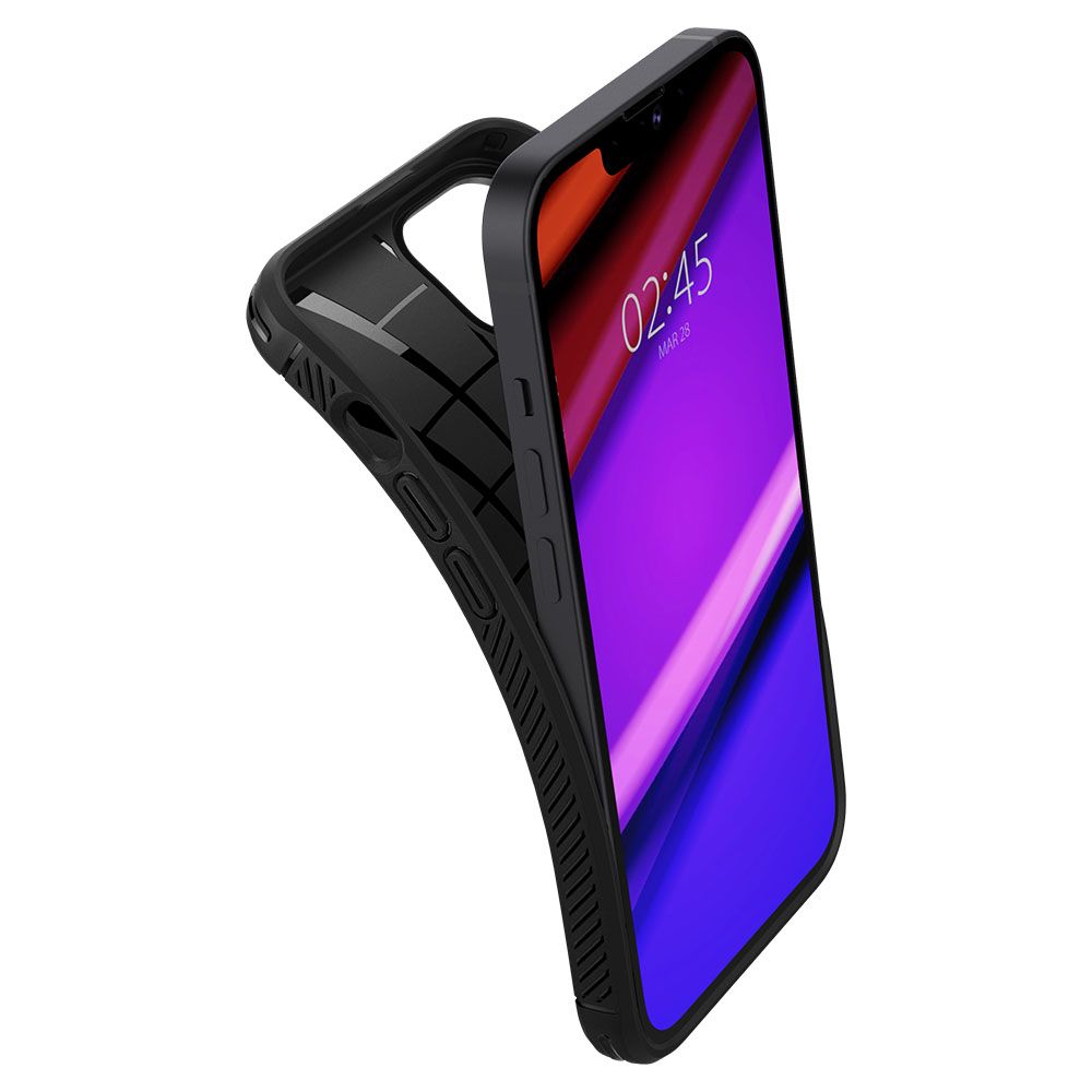 Kuori Apple iPhone 13:lle, Spigen, Rugged Armor, Musta ACS03518