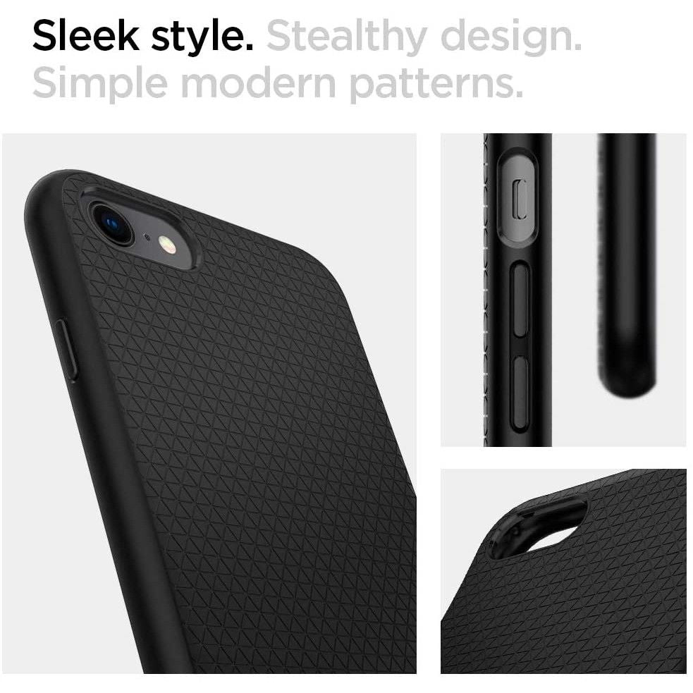Kotelo Apple iPhone SE (2022) / SE (2020) / 8 / 7, Spigen, Liquid Air, Musta 042CS20511