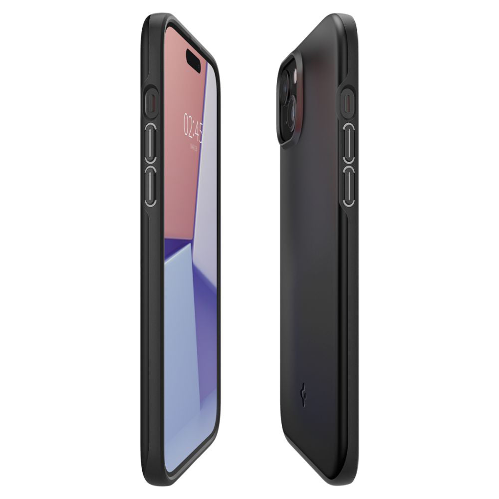 Kotelo Apple iPhone 15:lle, Spigen, Thin Fit, Musta ACS06776
