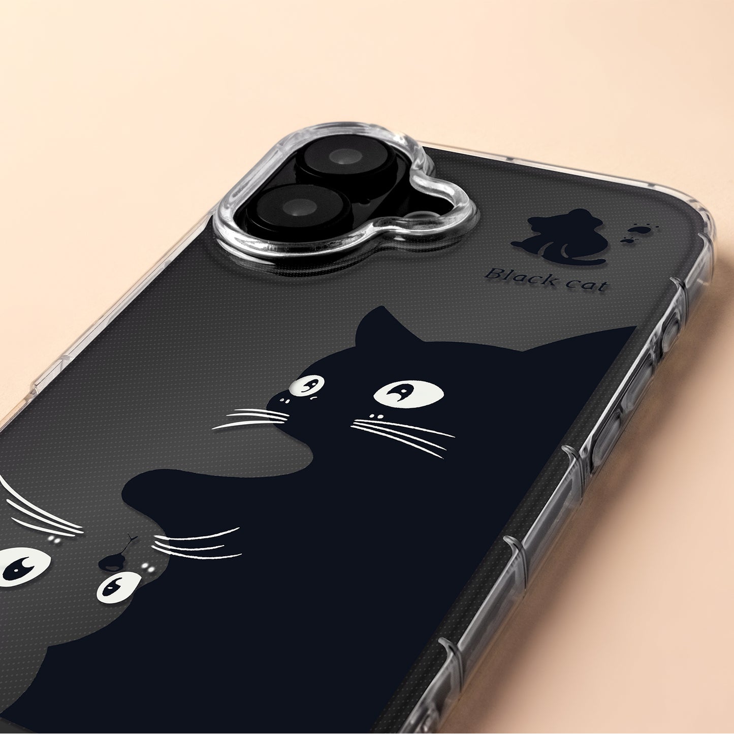 Suojakotelo Apple iPhone 17:lle, OEM, Ultra Trendy Cat, Musta