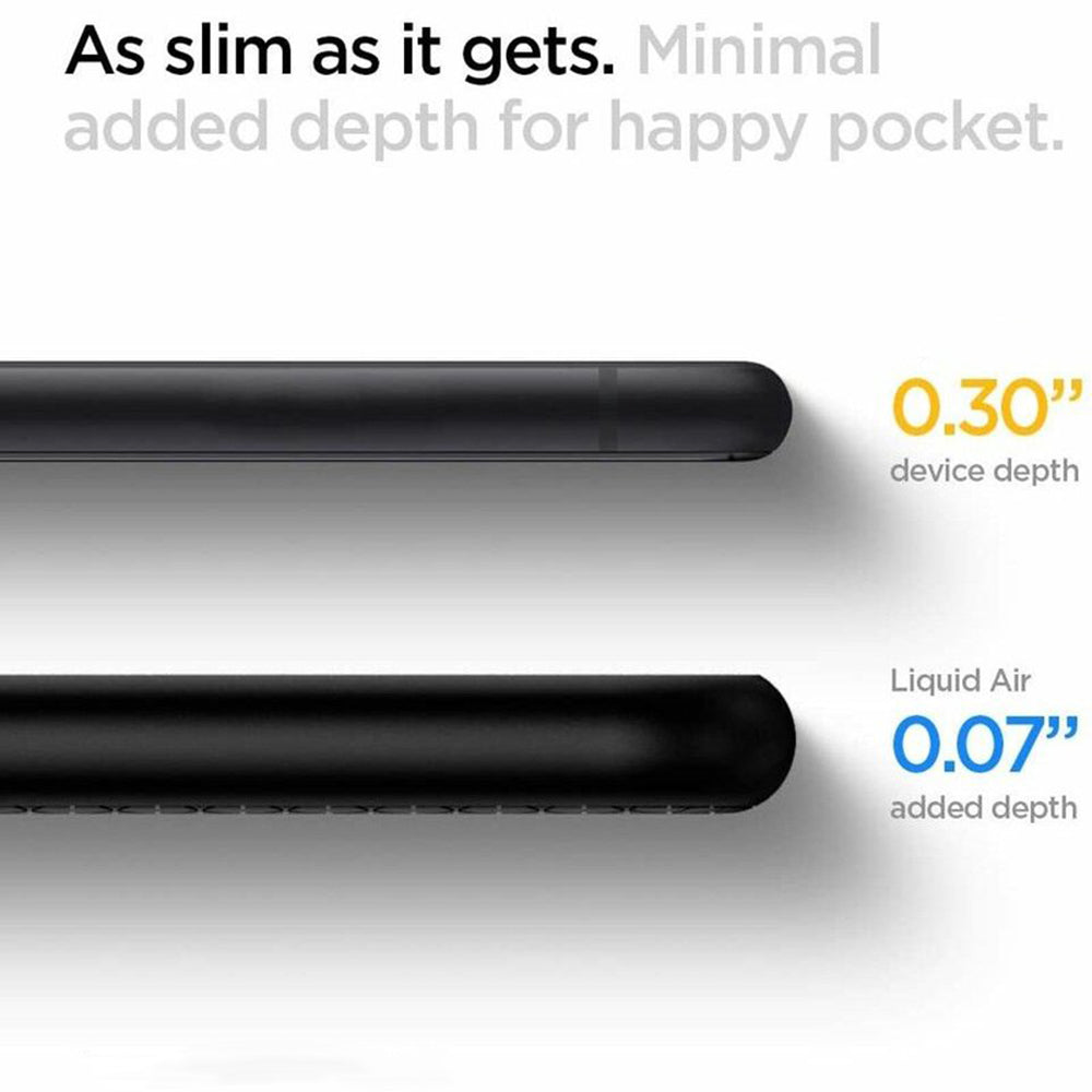 Kotelo Apple iPhone SE (2022) / SE (2020) / 8 / 7, Spigen, Liquid Air, Musta 042CS20511