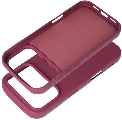 Kuori Apple iPhone 18 Pro / iPhone 17 Pro -puhelimelle, OEM, silikoni, viininpunainen