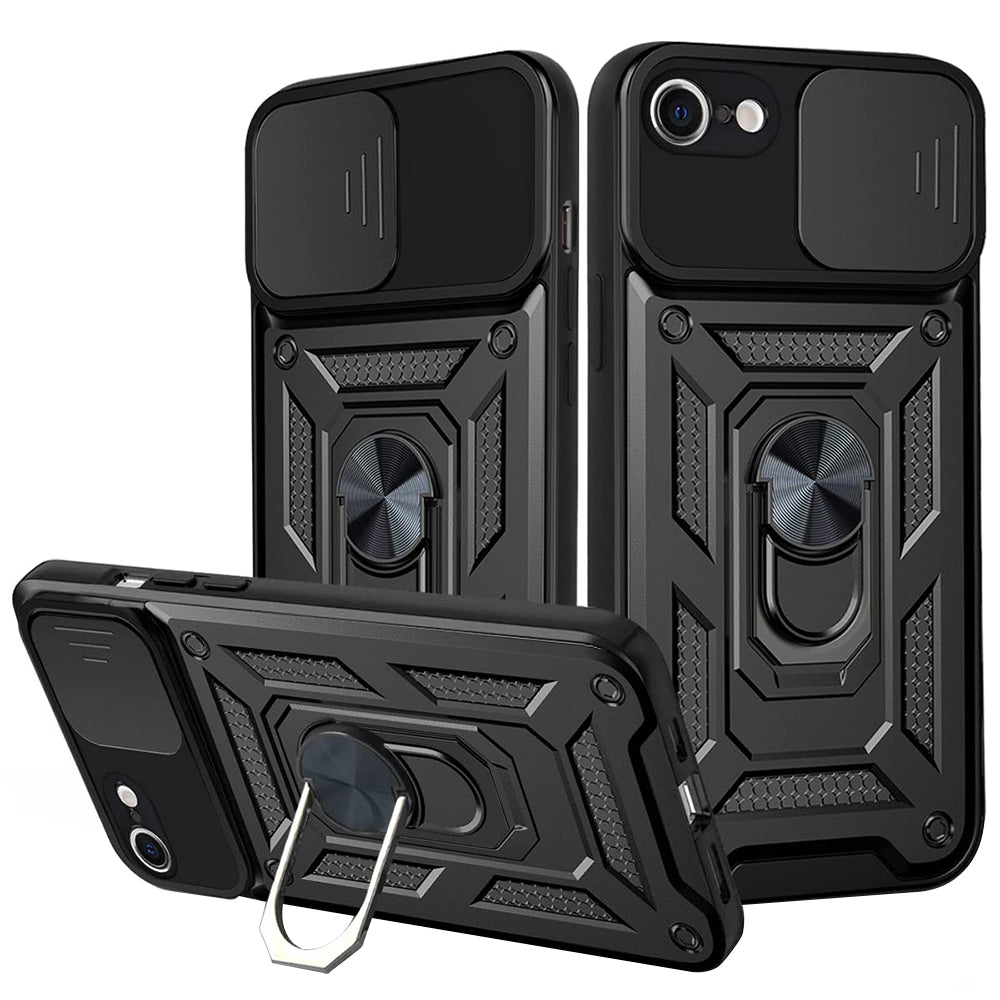 Kuori Apple iPhone 6 / 6s:lle, Techsuit, CamShield, Musta